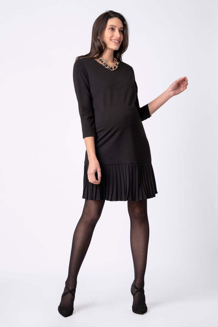 Umstandskleid mit Plisseerock