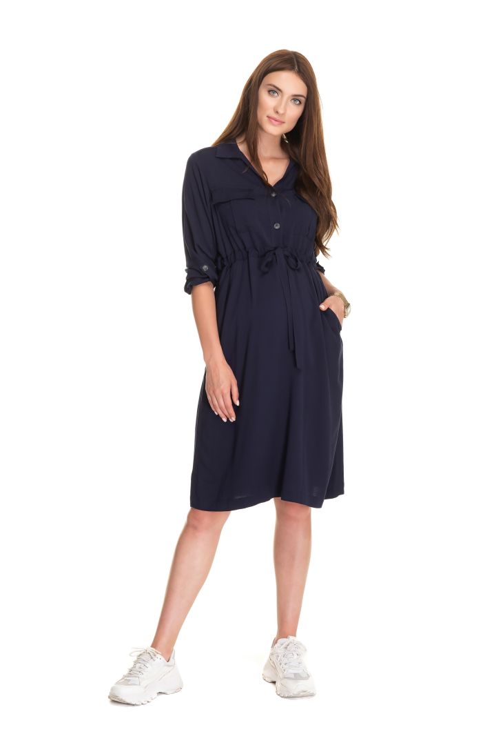 Umstands- und Stillkleid mit verstellbarer Taille