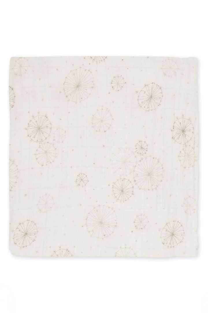 Geschenkebox Organic Puck- und Spucktuch und Rassel elfenbein