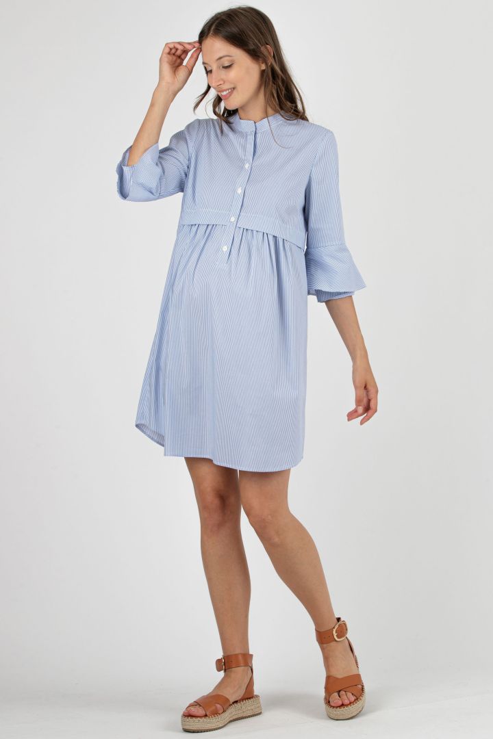 Umstands- und Still-Hemdblusenkleid