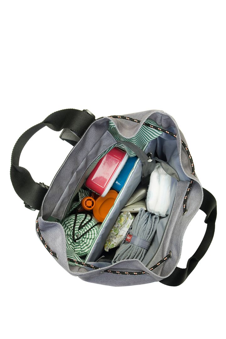 Eco Wickelrucksack aus recyceltem Plastik grau