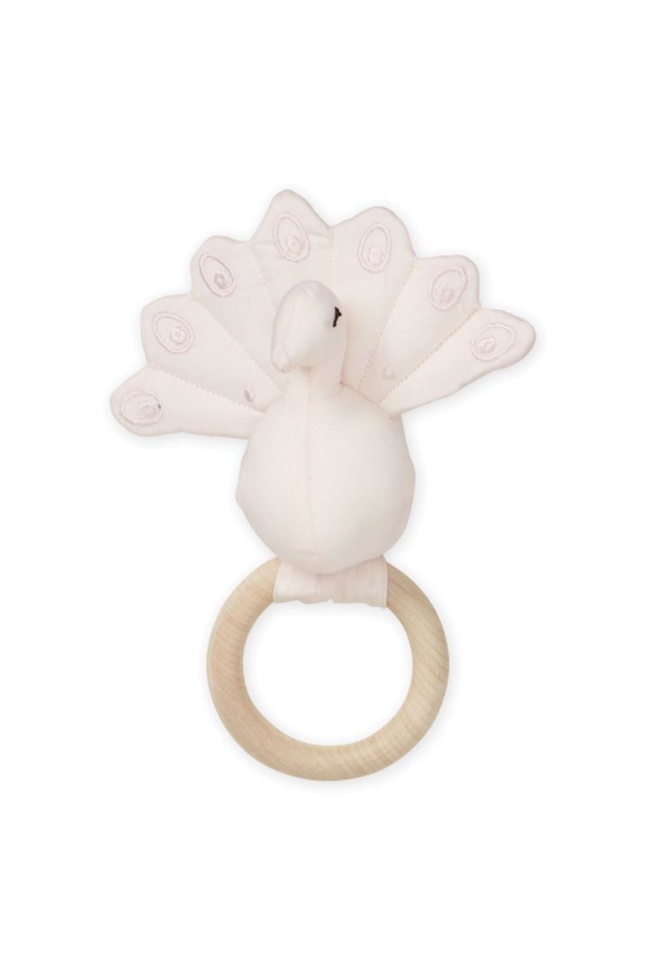 Geschenkebox Organic Puck- und Spucktuch und Rassel rose