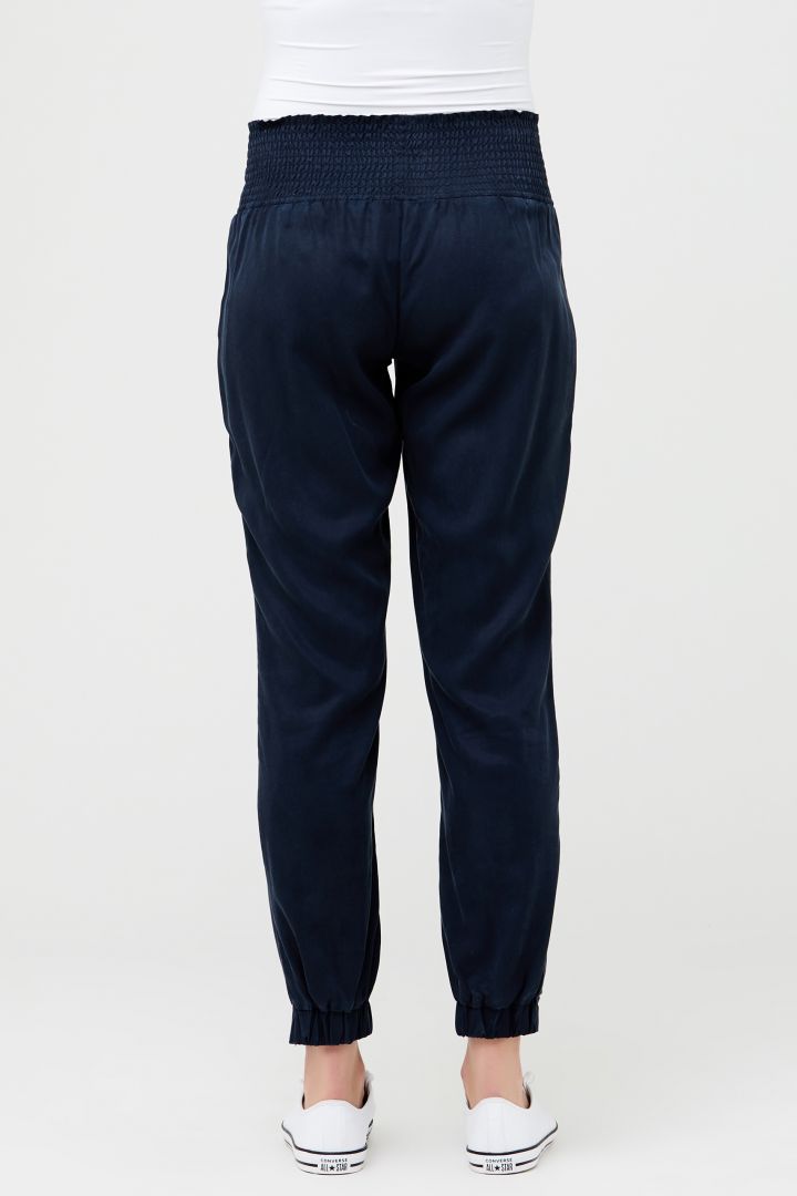 Tencel Maternity Trousers with Smoked Waistband