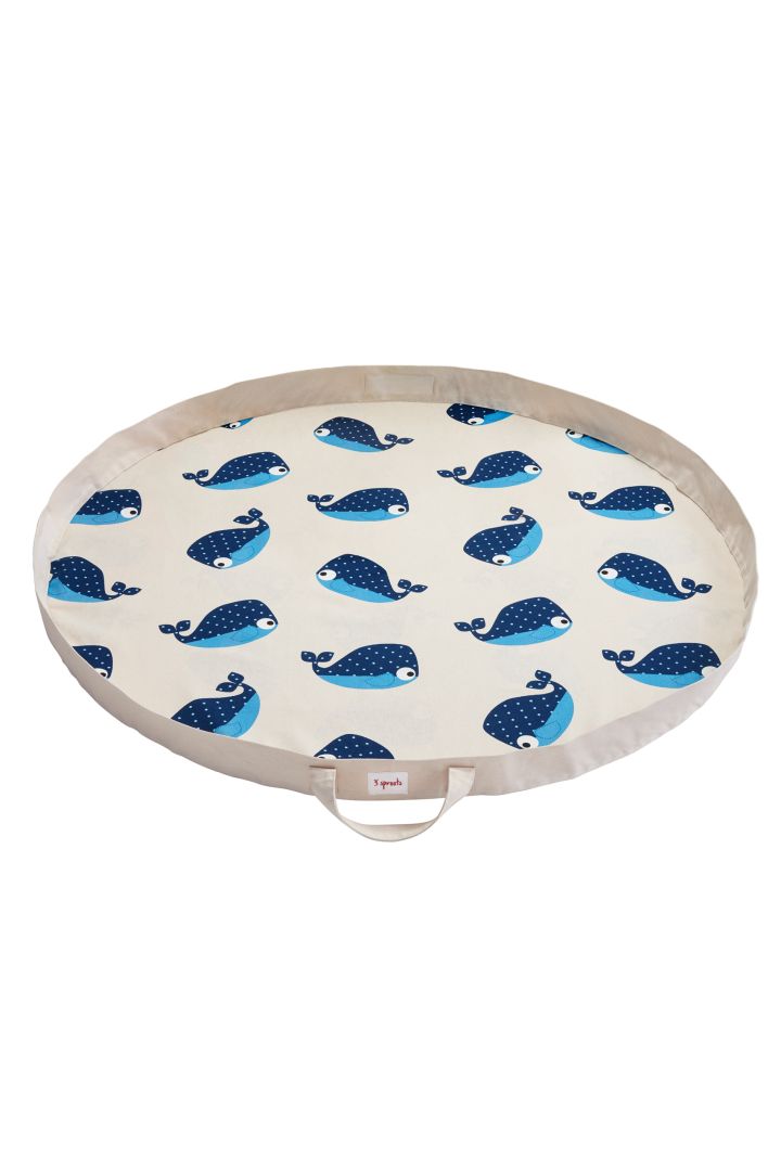 2 in 1 play mat and bag whale