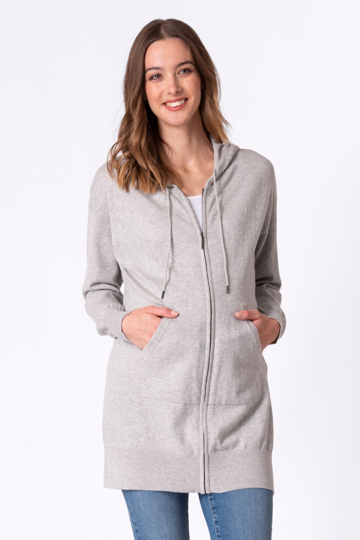 Long Umstands-Hoodie und Tragejacke