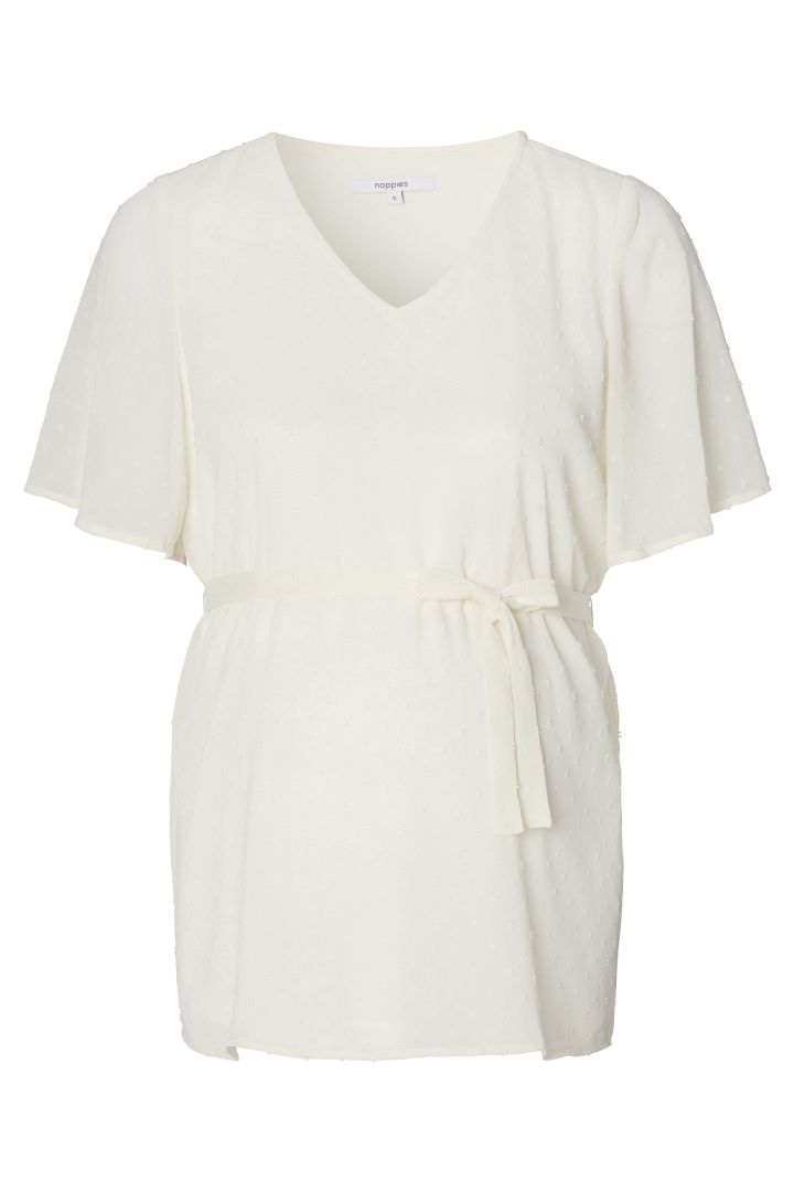 Maternity Blouse with Cap Sleeves