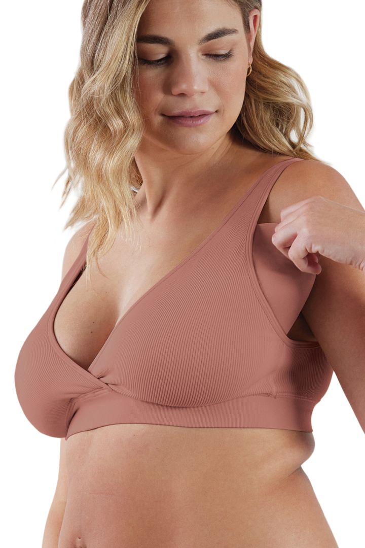 Eco Schlaf Still BH mit Rippstruktur rosa