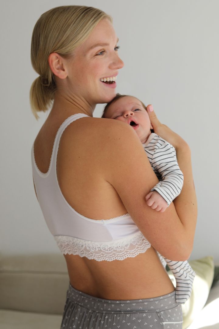 2er Set Schlaf-Still BHs mit Spitze schwarz und weiß