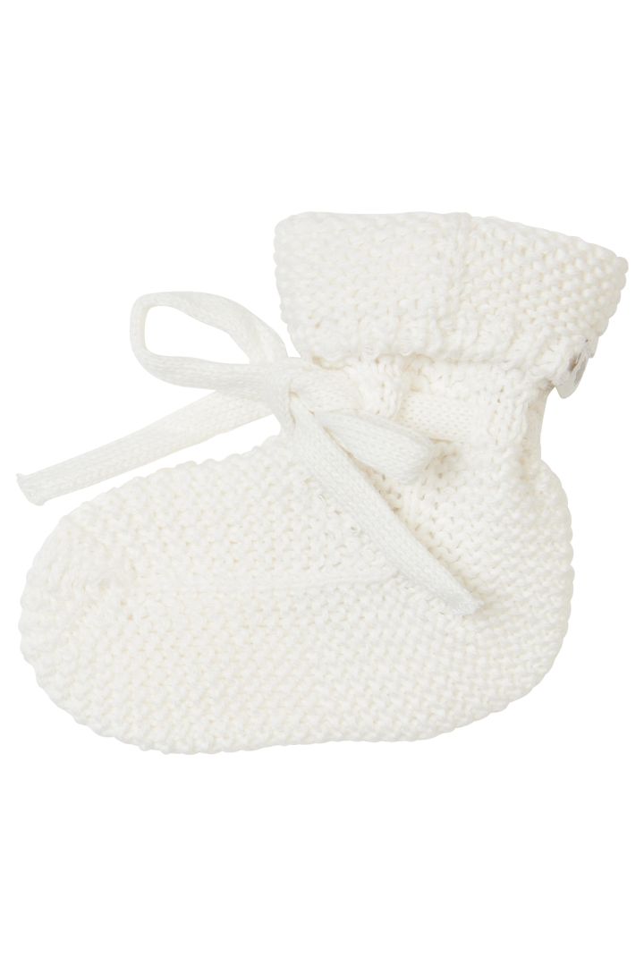 Organic Baby Strickschuhe weiß