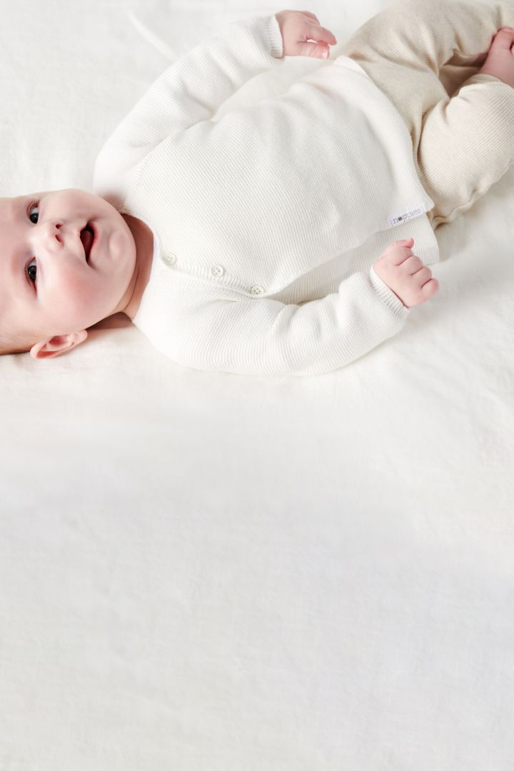 Rib Knit Baby Trousers beige