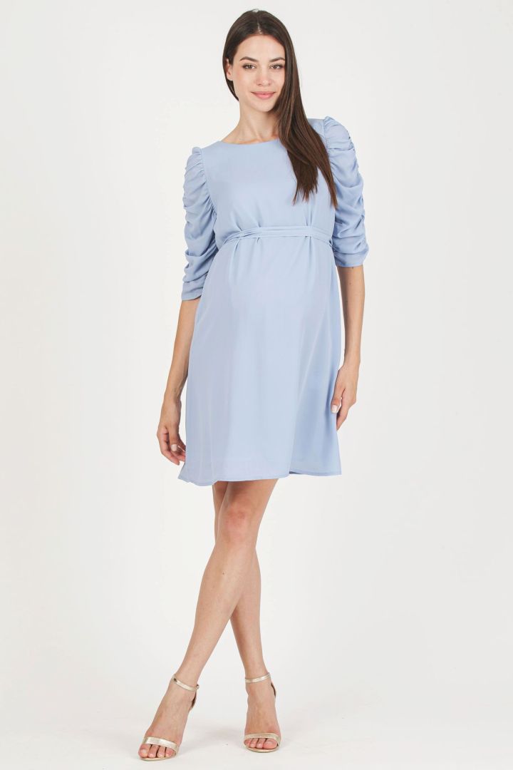 Chiffon Maternity Dress nude