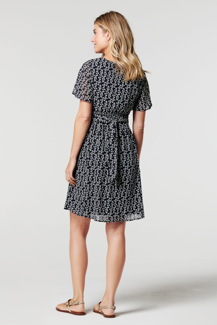 Chiffon Umstandskleid mit Blumen Print