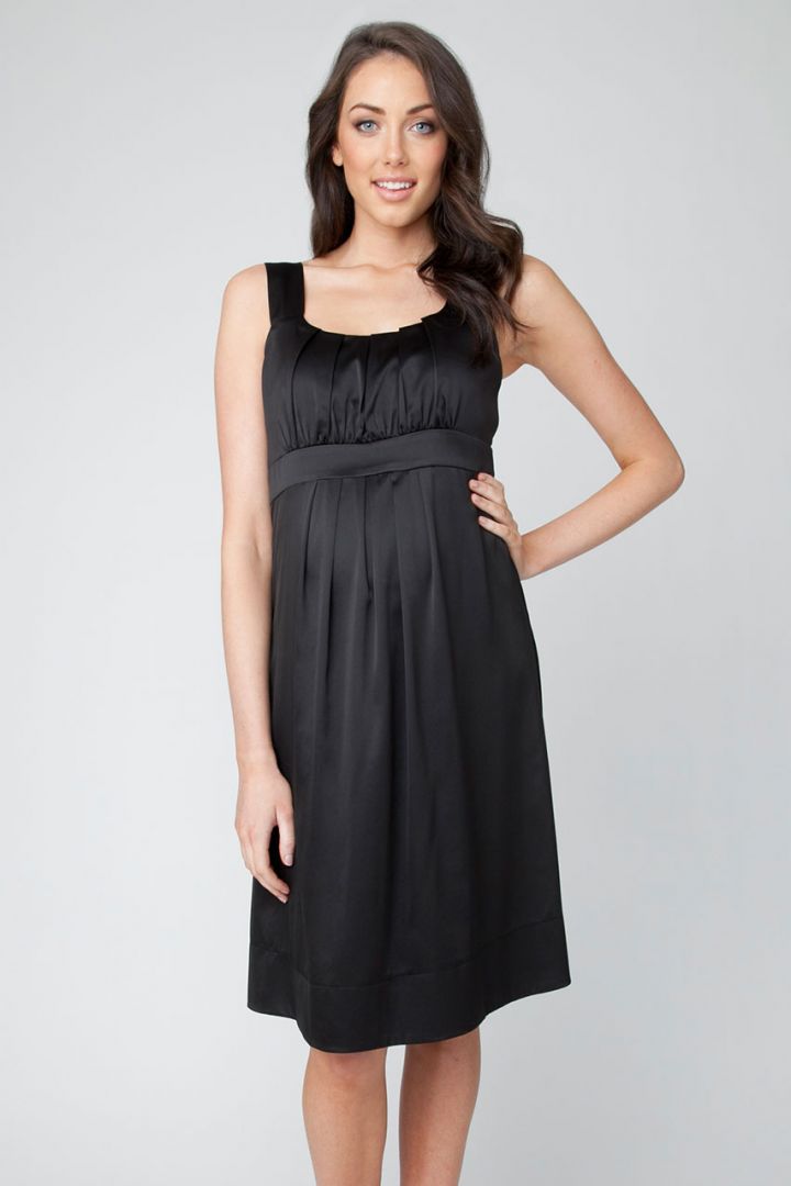 Satin Maternity Dress black