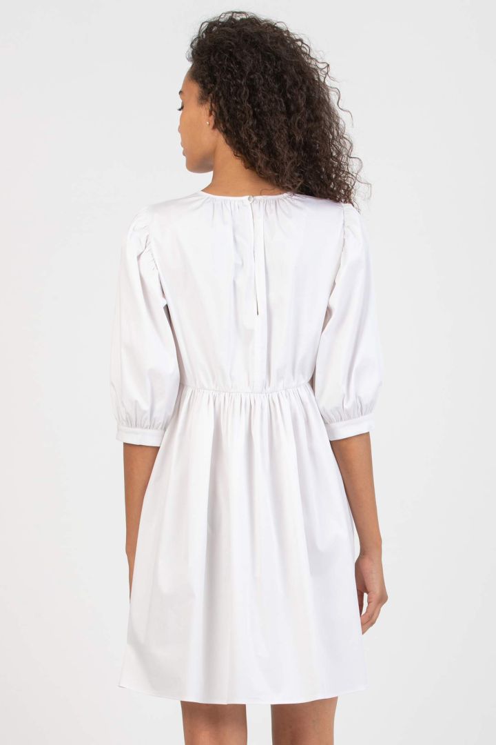 Mini Umstandskleid mit 3/4 Puffärmeln