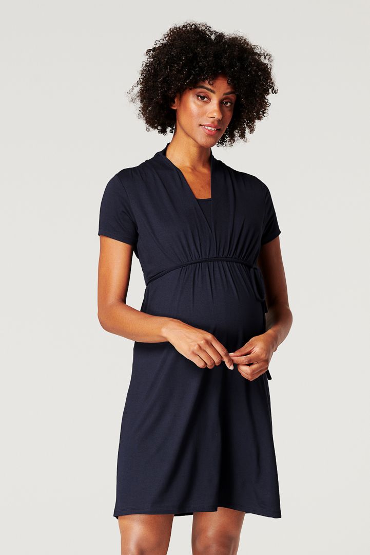 Umstands- und Stillkleid mit Bindegürtel