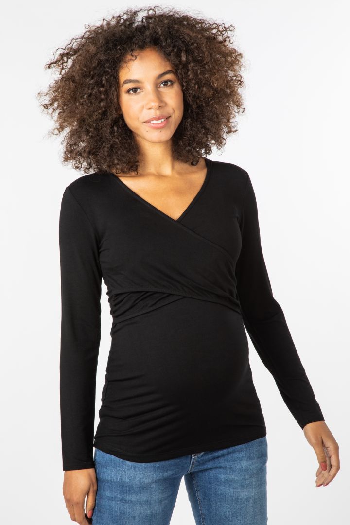 Eco Viskose Umstands- und Stillshirt schwarz