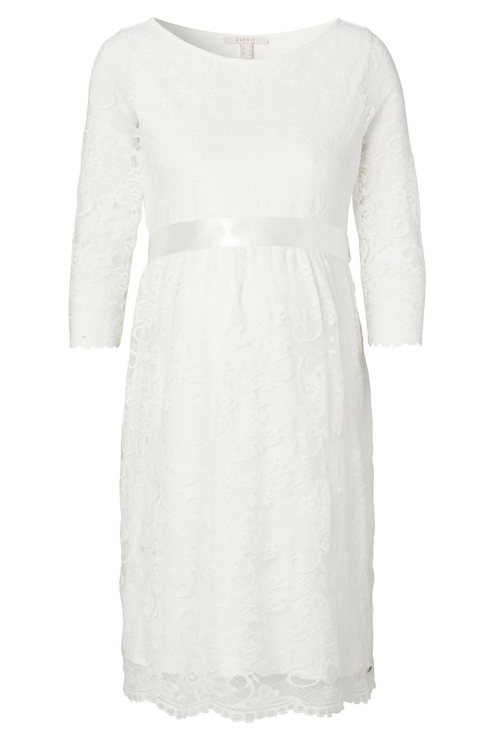 Umstandsbrautkleid aus Spitze mit 3/4 Ärmeln