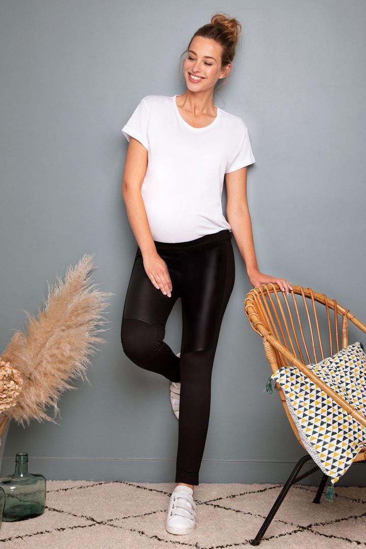 Faux Leather Umstandsleggings