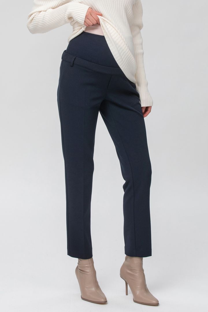 Business Umstandshose mit Bügelfalte dunkelblau