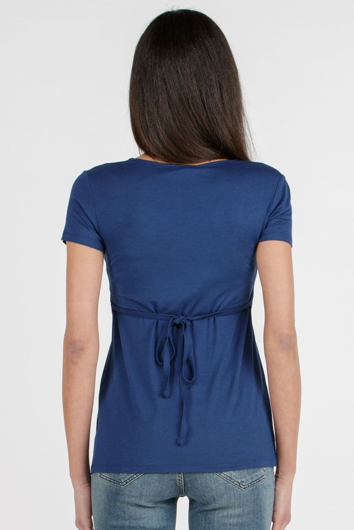 Umstands- und Stillshirt mit Rückenbindung navy