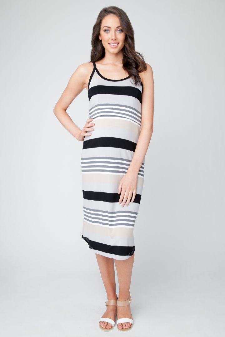 Umstands Trägerkleid mit Still-Öffnung