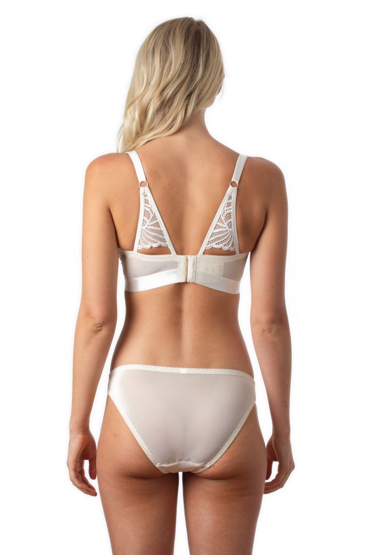 Soft Cup Maternity and Nursing Bra with Lace ivory