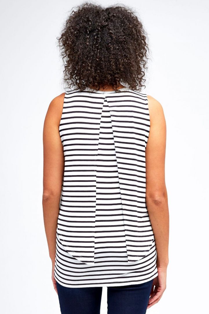 Zweilagiges Umstands- und Stilltop weiß/schwarz