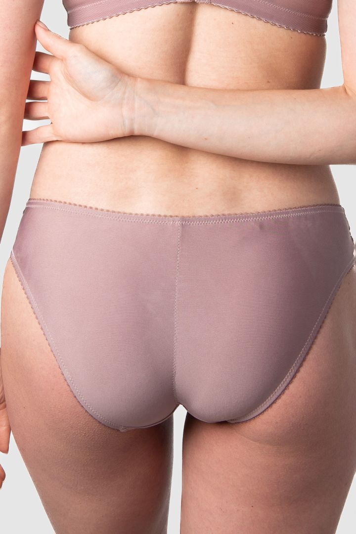 Slip mit Spitze taupe