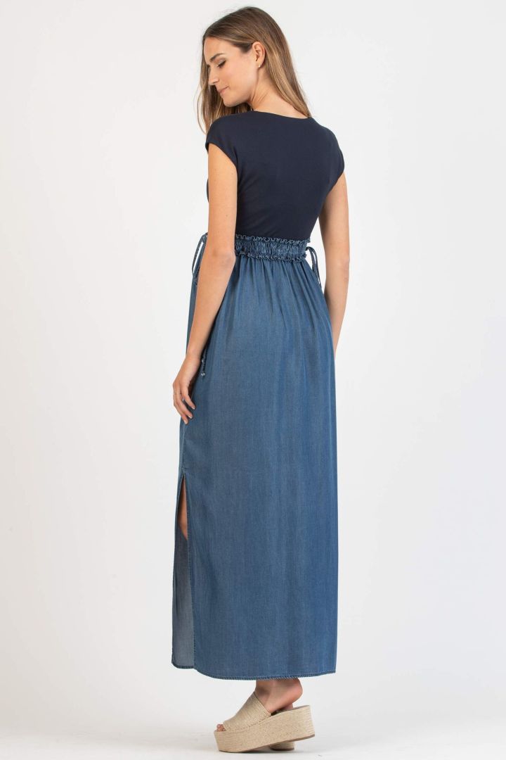Tencel Umstands- und Still-Maxikleid