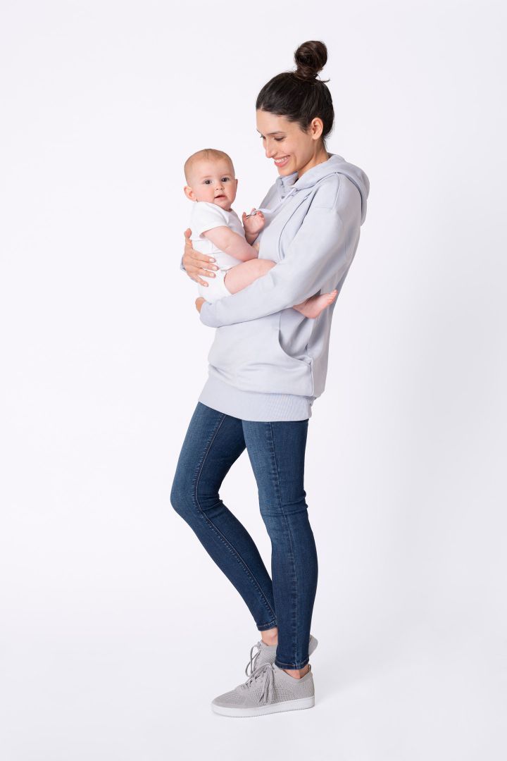 Umstands- und Still-Hoodie hellblau