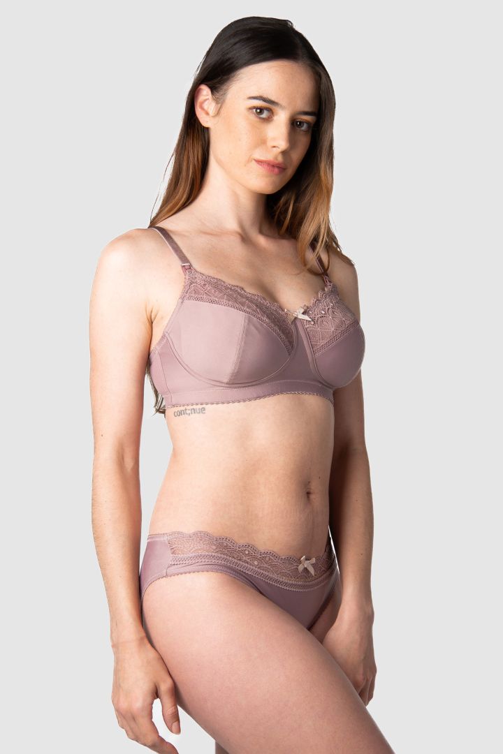 Slip mit Spitze taupe