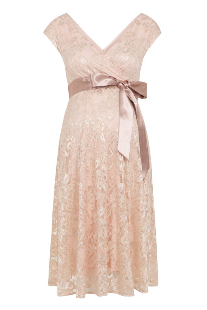 A-Line Umstands-Spitzenkleid