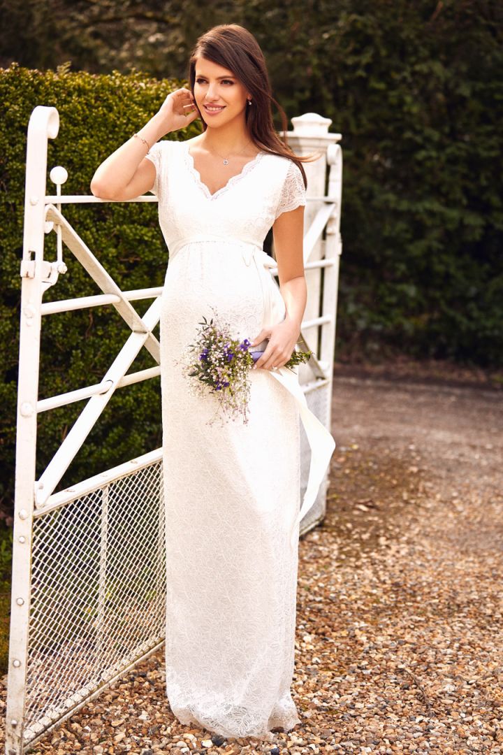 Long Ivory Silk Satin Sash