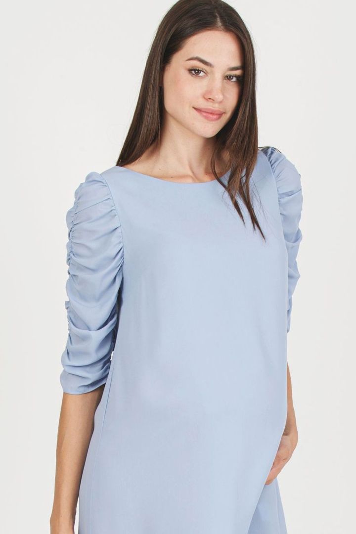 Chiffon Maternity Dress nude