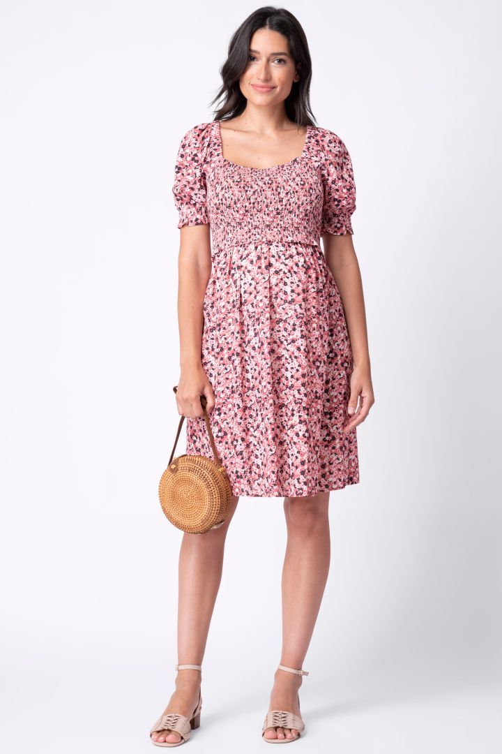 Maternity and Nursing Dress with Smock Insert