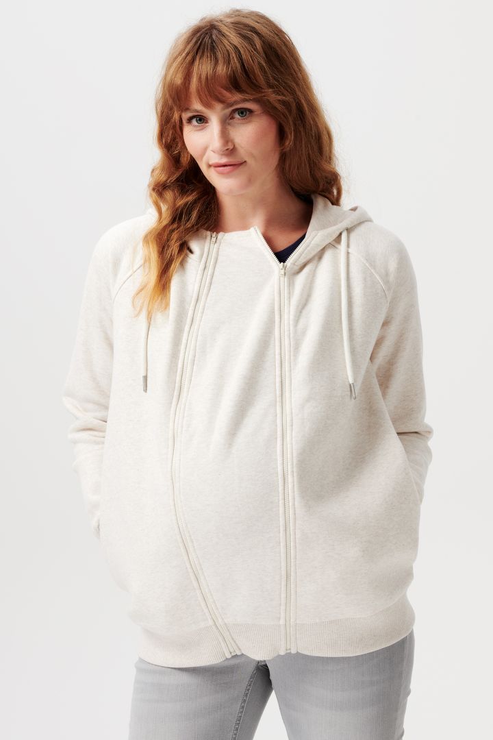 2-in-1 Umstands-Hoodie ecru