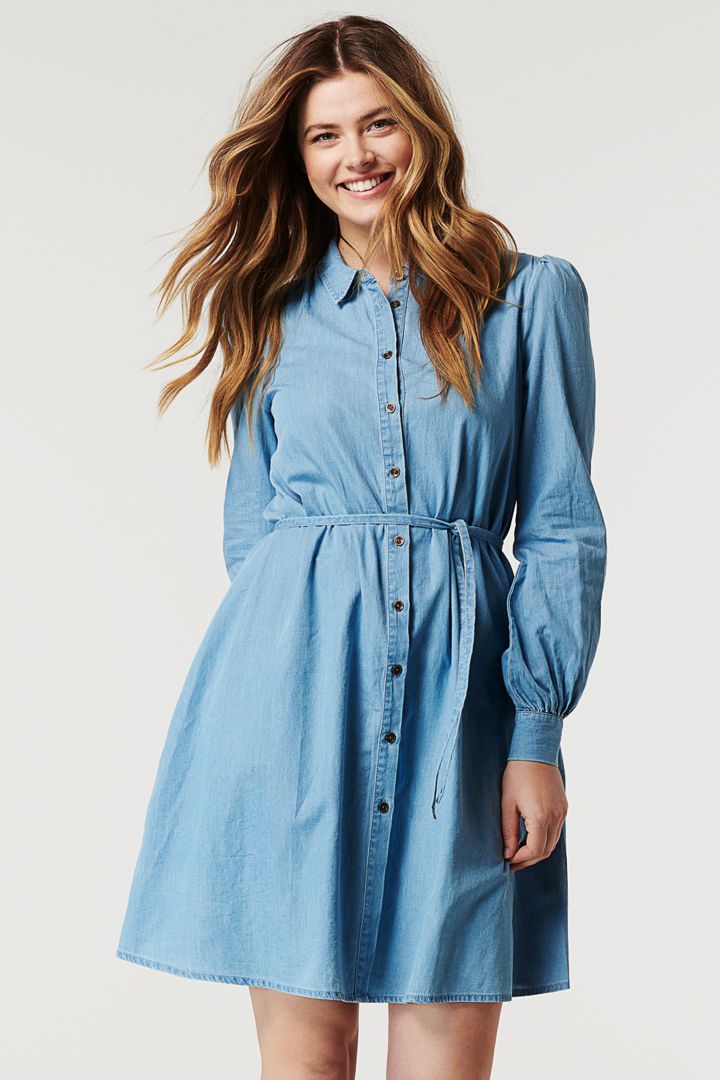 Organic Umstands- und Stillkleid in Denim Optik