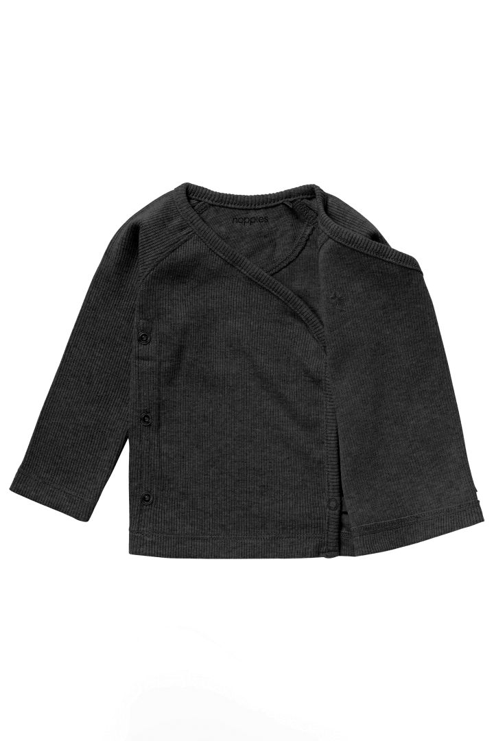 Organic Baby Wrap Shirt dark grey