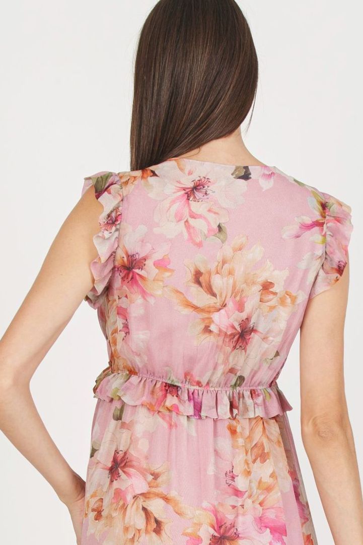 Chiffon Umstandskleid mit Blumenprint