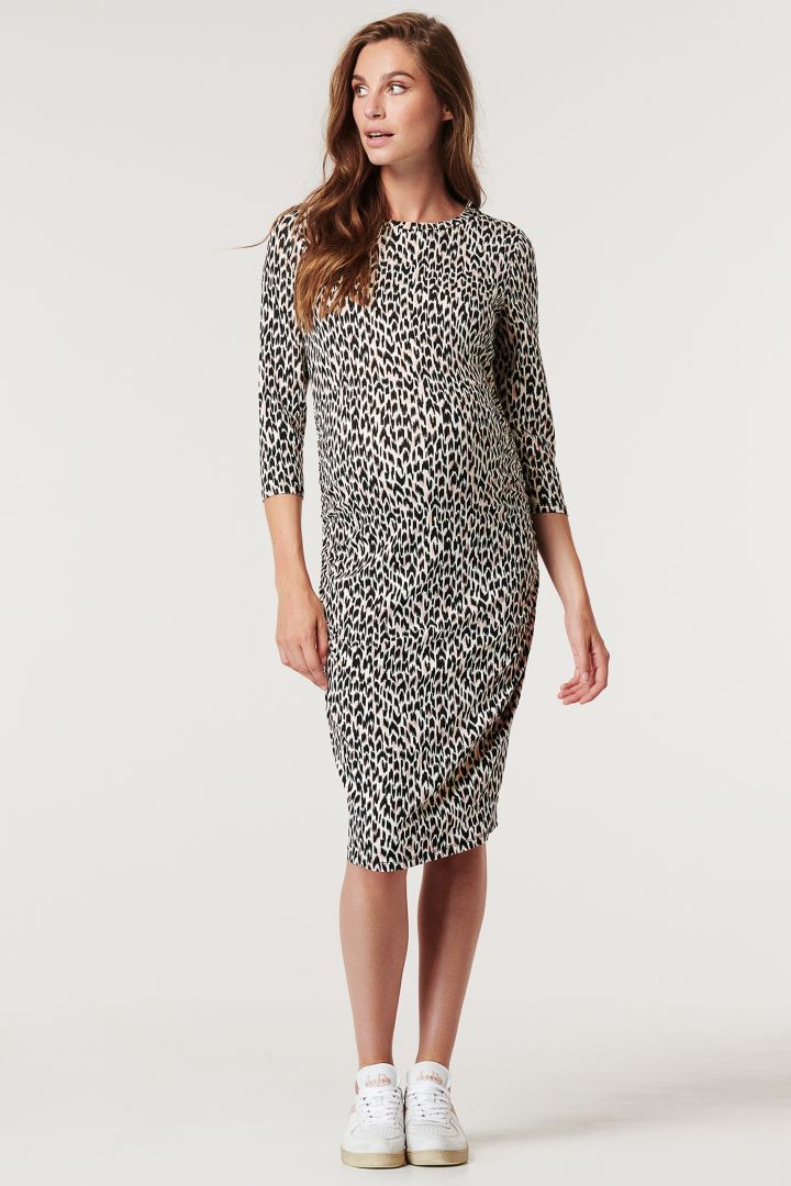 Ecovero Maternity Dress with Animal Print