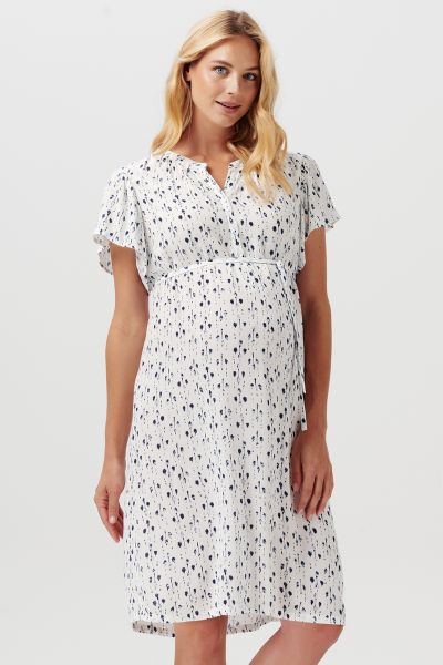Umstands- und Stillkleid mit Allover Print