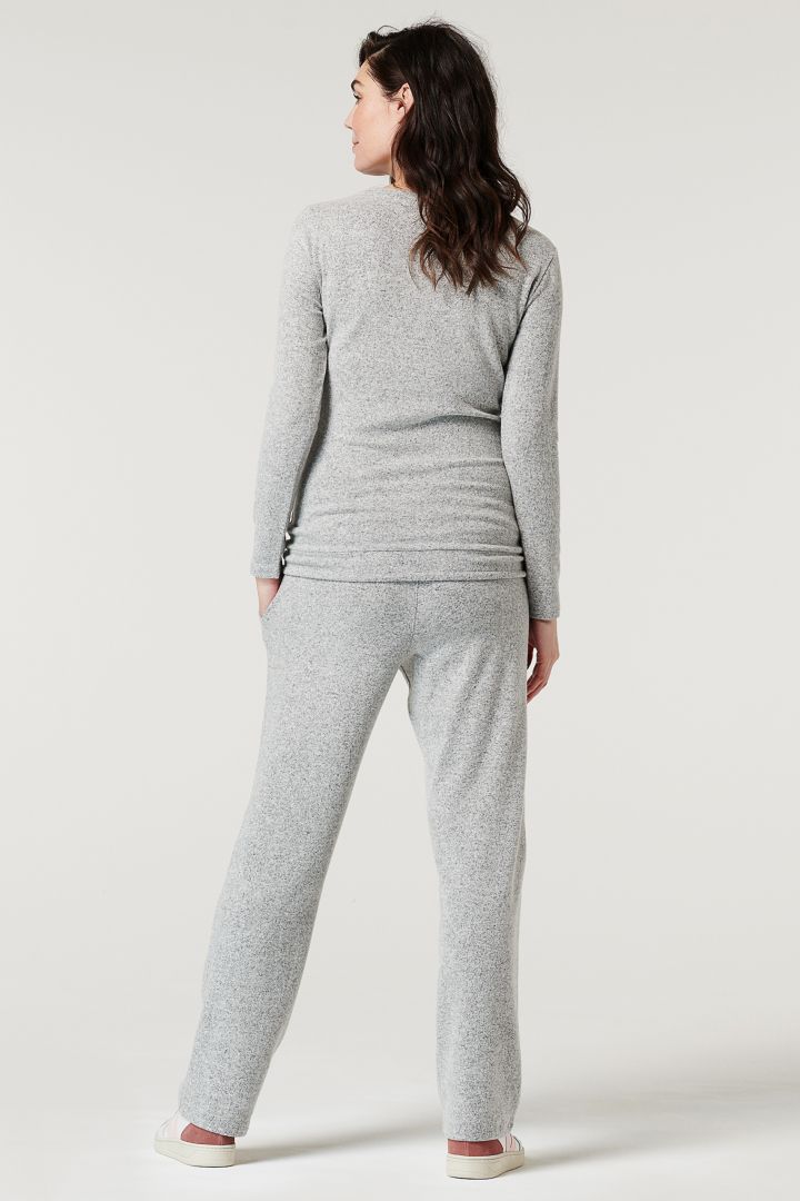Ecovero Lounge Maternity Trousers Wide Leg grey