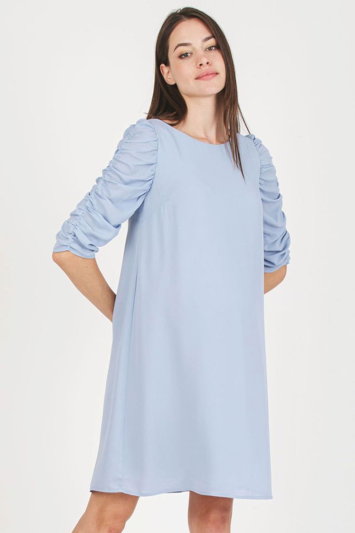 Chiffon Maternity Dress nude