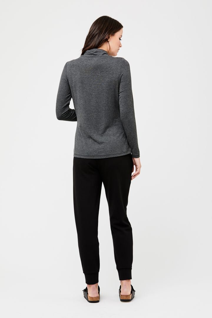 Maternity and Nursing Hoodie with Zip Fastenings grey