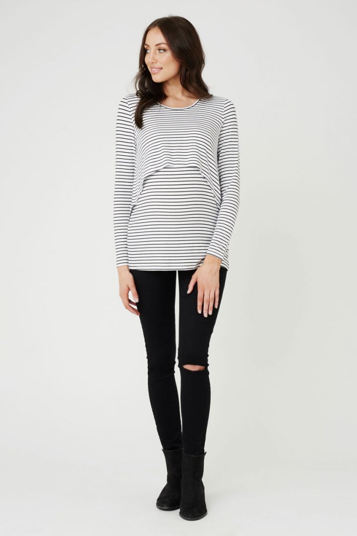 Ripped Umstandsjeggings schwarz