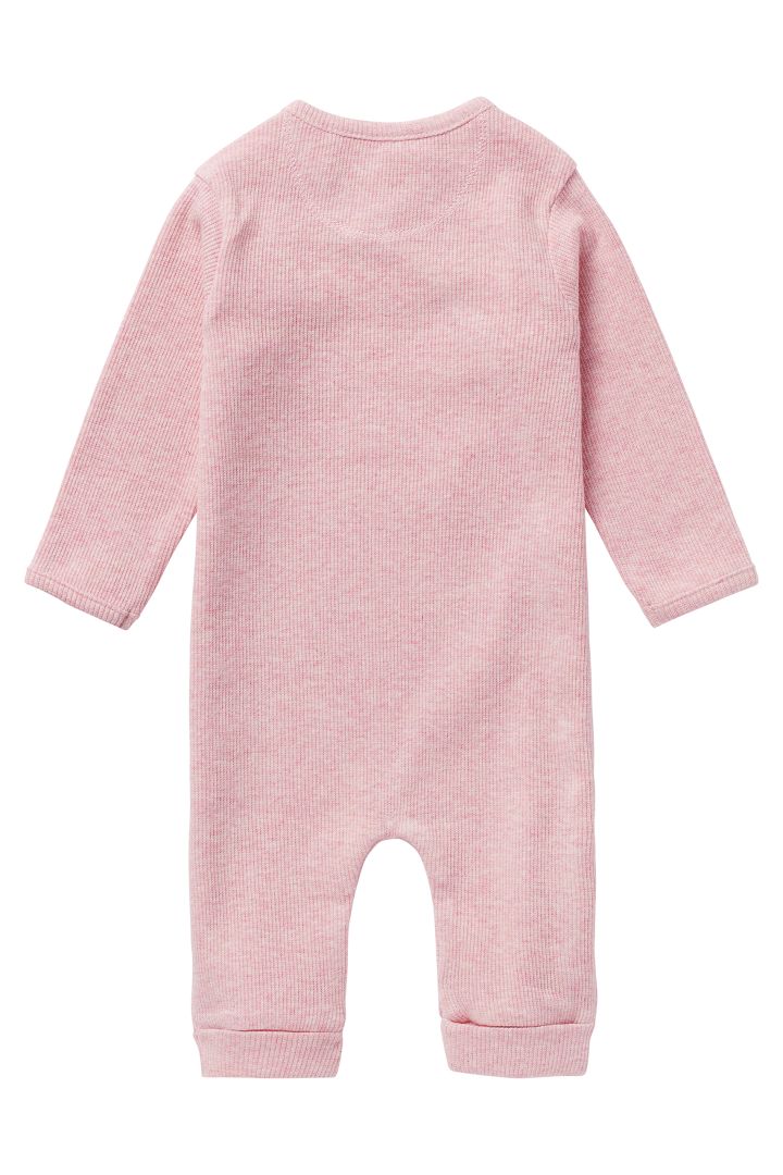 Organic Rippstrick Strampler rosa