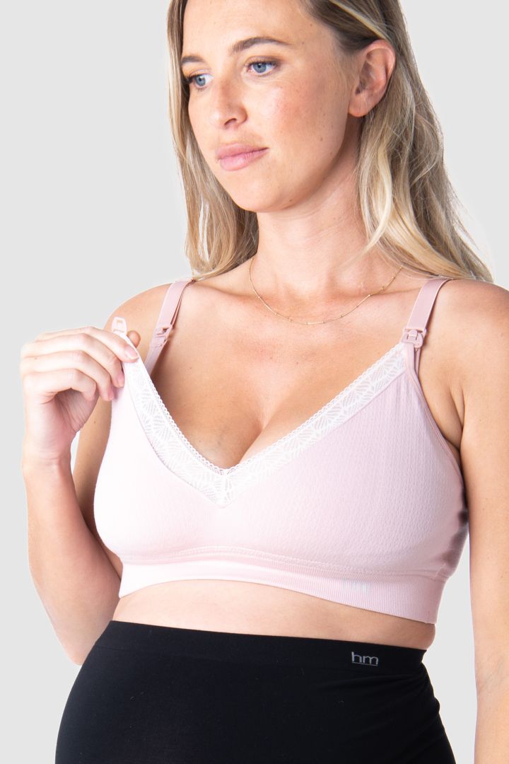 Seamless Full Cup Still BH mit Spitze rosa