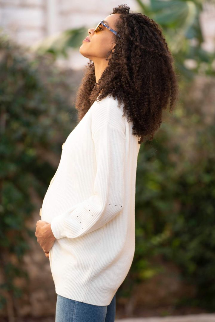 Strick Umstands- und Tragejacke