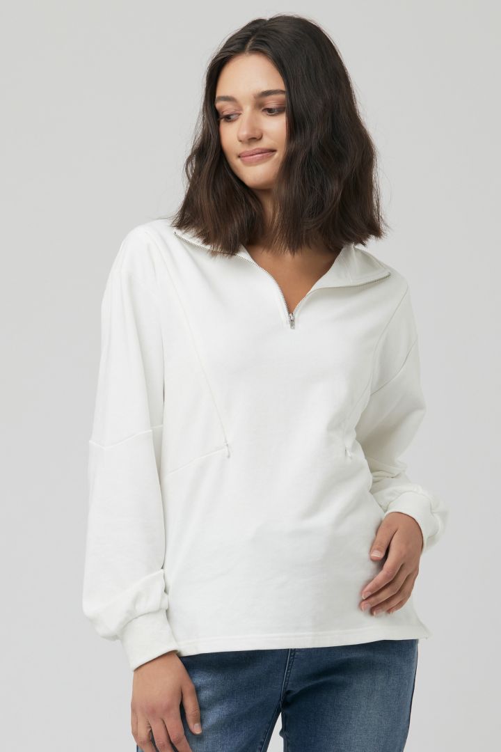 Umstands- und Still-Sweater mit Reißverschluss