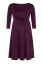 Preview: Maternity dress with submarine neckline wine red